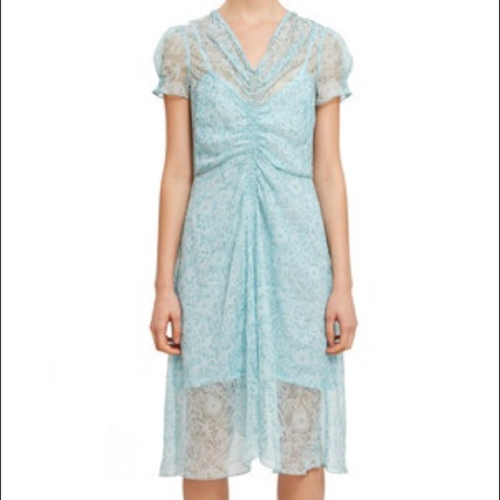 Opening Ceremony Short Sleeve Crinkle Dress